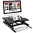 Duronic Sit-Stand Desk with monitor, tablet in slot, wireless keyboard, and mouse.