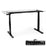 Duronic Sit Stand Desk Frame with a digital memory control panel displaying the height.