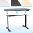 Duronic Sit Stand Desk Frame with three color desktop options.