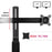 Duronic Sit Stand Desk Mount with adjustable height bar, VESA 75/100 brackets, and screen size indicators.