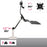 Duronic Sit Stand Desk Mount with monitor bracket, keyboard tray, and 360-degree rotation graphics.