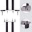 Duronic  Speaker Stand showing how to attach flat-head screws and pointed carpet spikes to speaker stand plates.
