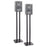 Duronic  Speaker Stand with two grey studio monitor speakers