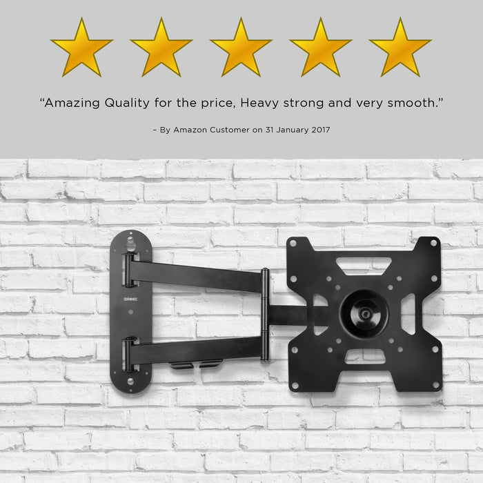 Duronic  TV Bracket mount bracket displayed against a white brick wall.