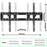 Duronic TV Bracket showcasing supported VESA patterns up to 600x400mm for compatibility.