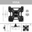 Duronic  TV Bracket showing dimensions, 25kg weight capacity, and multi-angle tilt adjustments.