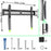 Duronic TV Bracket with hardware kit, including screws, anchors, spacers, and washers.