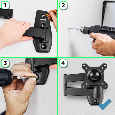 Duronic TV Bracket with instruction on how to install