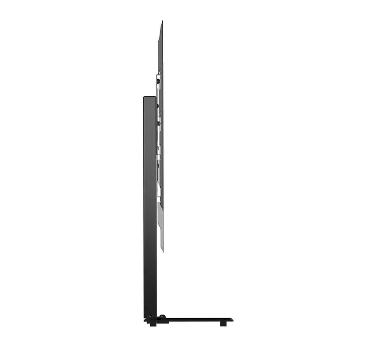 Duronic TV Stand for Desk mounted on a sleek black floor stand.