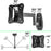 Duronic TV Wall Bracket Mount showing full-motion articulation, swivel joints, and tilting VESA plate
