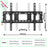 Duronic TV Wall Bracket showing dimensions and a list of compatible VESA patterns.
