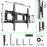 Duronic TV Wall Bracket with dimensions, tilt options, and included installation hardware kit.