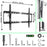 Duronic TV Wall Mount Bracket with precise dimensions, installation hardware, and integrated bubble level.