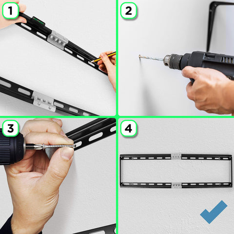 Duronic TV Wall Mount showing how to measure, drill, screw, and successfully mount a wall bracket.