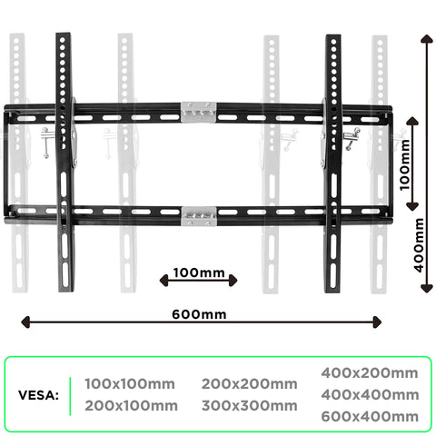 Duronic TV Wall Mount showing maximum VESA dimensions up to 600x400mm.