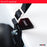 Duronic TV stand safety strap featuring a heavy-duty black metal clamp secured to a white desk.