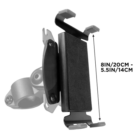 Duronic Tablet Holder featuring a sliding spring grip with 5.5 to 8-inch range.