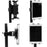 Duronic Tablet Holder shown from multiple angles with a white tablet securely attached.