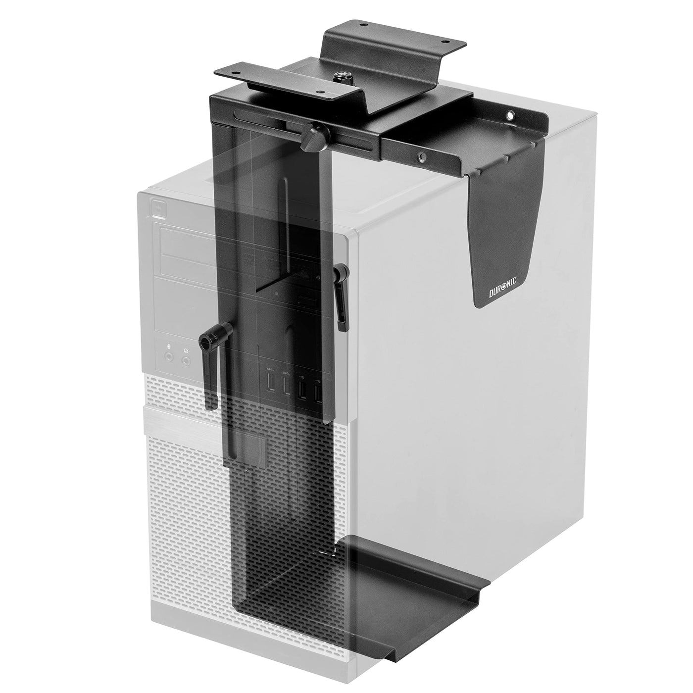 Duronic Under Desk PC Mount DMHD1, Computer Tower Holder CPU Storage B