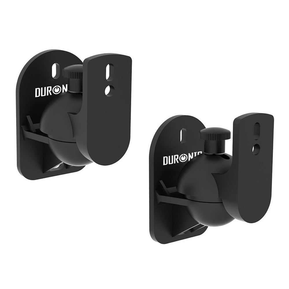 Duronic set of 2 universal wall speaker mount featuring a swivel design for custom audio positioning.