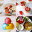 Four-quadrant food collage featuring a yogurt bowl, strawberry parfaits, colorful ice cream, and Indian curry.