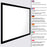 Large-sized projector screen with a premium black velvet frame, featuring a flat, wrinkle-free white surface.